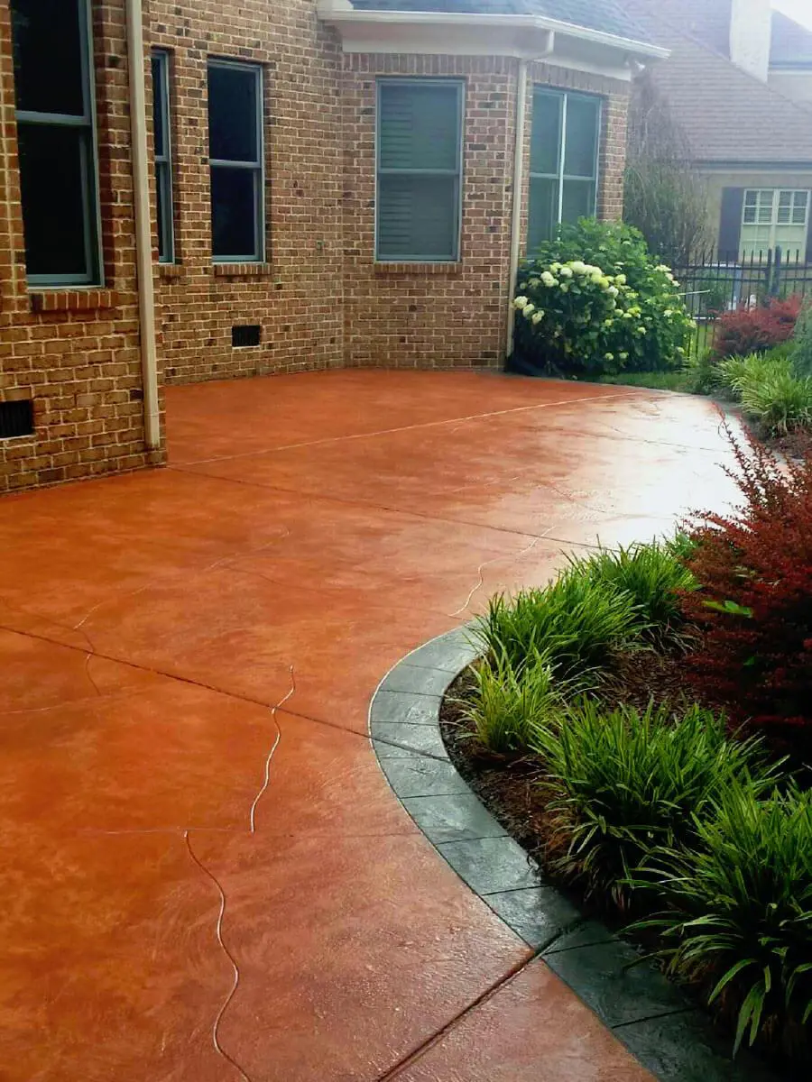 orange stained concrete patio in reno nv