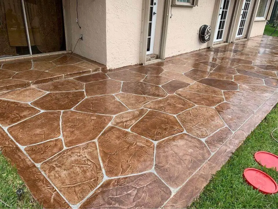 personalized stamped concrete patio in Carson City, NV